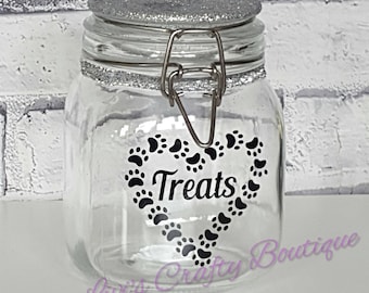Dog Treat Jar, Cat Treat Jar, Dog Biscuit Jar, Pet Treat Jars,Pet Food Storage, Dog Treat Container, Doggie Treat Jar, Mason Jar, Small Jars