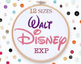 12 Sizes Disney Embroidery Font EXP Format Embroidery Machine,Initials Monogram,Monogram Design,Instant Download
