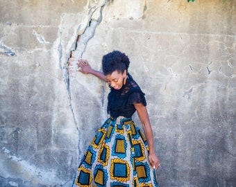 Long African Print Maxi Skirts / Wax Print / Ankara Print (Nakimera)