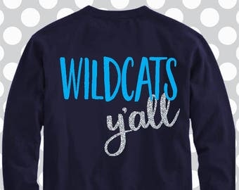 Wildcats yall SVG, yall svg, wildcats svg, paw svg, kentucky svg, cats svg, wildcat, Cut File, cricut file, png, svg, dxf, commercial use