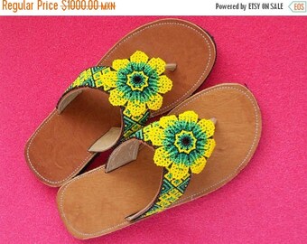 mexican flower sandals