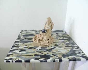 Modern wooden made and hand painted table