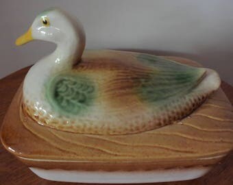 Dish terrine with foie gras decoration duck