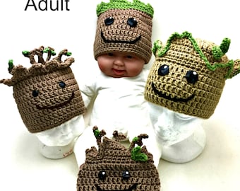 Crochet Groot Hat *PATTERN ONLY*