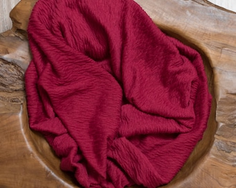 Maroon/Red/Burgandy newborn photography wrap. Textured wrap. Stretch wrap. newborn photography prop
