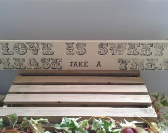 Wedding decorative wooden sign. Ideal to decorate a sweet buffet table or candy cart. Uk seller.