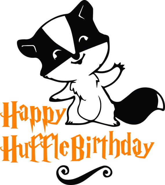 Download Harry Potter Happy HuffleBirthday digital file: svg dxf jpg