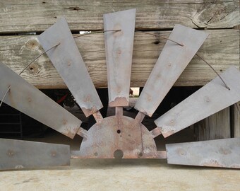 Half Windmill, Metal Half Windmill, Rustic Half Windmill, Windmill Blades, Vintage Windmill, Farmhouse Windmill, Metal Windmill Wall Decor,