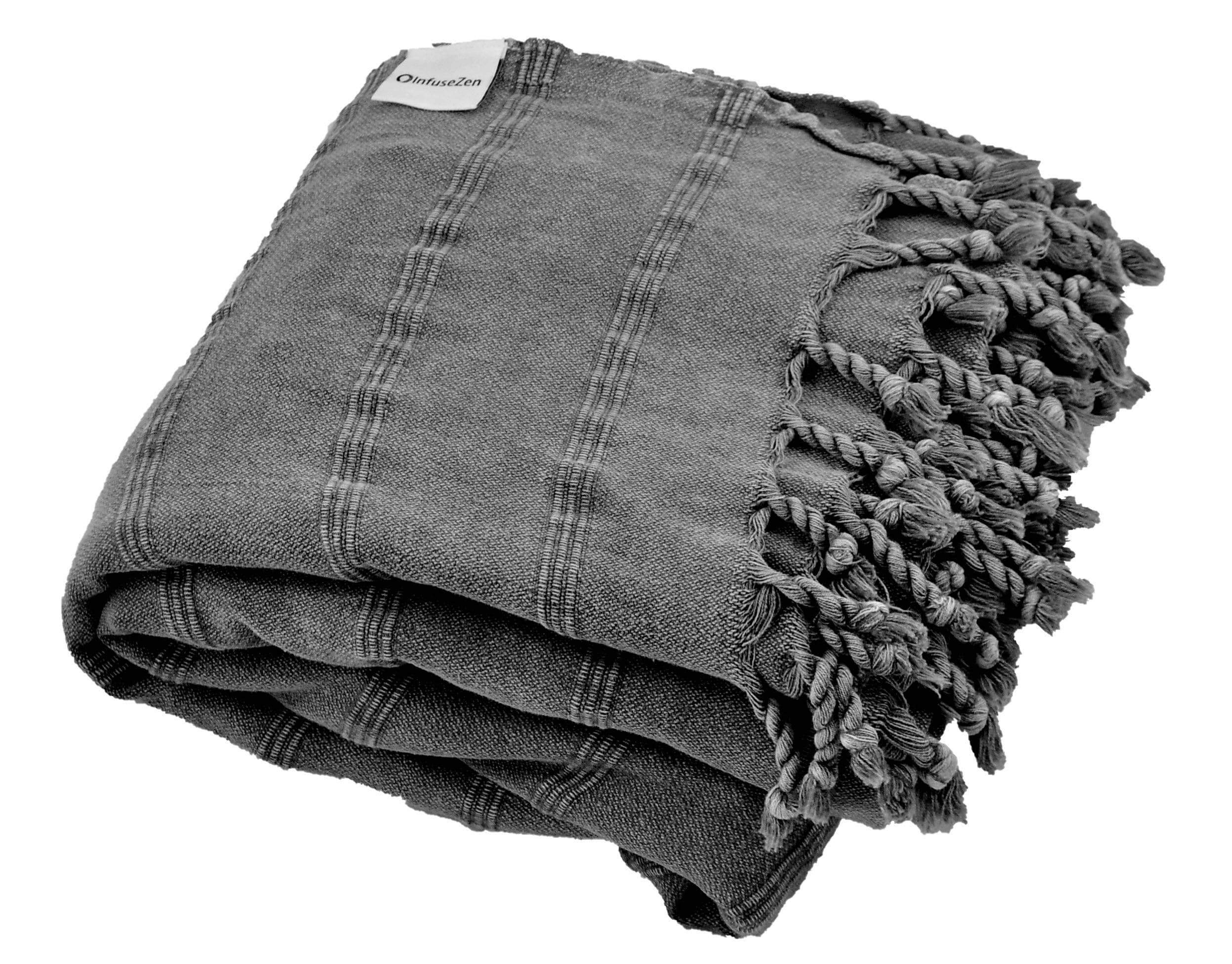 Magnolia Home Maye T1036 Charcoal/Multi Throw Blanket ...