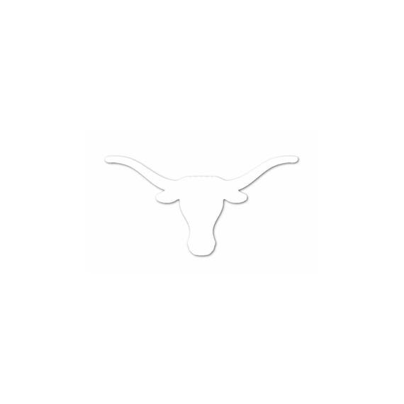 Texas White Longhorns Lone Star Flag Banner sticker decal