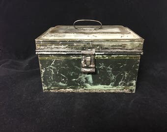 Vintage Rectangular Tin Box