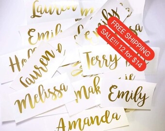 Yeti Decal - Custom name decal - Custom Decal - Bridesmaid Tumbler Decal - Gold Decal - Laptop Decal - Name Decal - Custom name decal