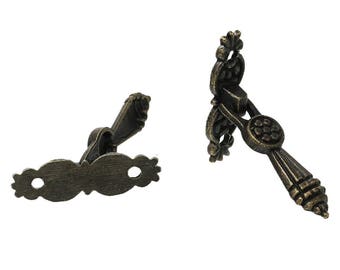 5 x Retro Möbelknopf Klopfergriff Schubladengriff antikmessing 52 x 11mm