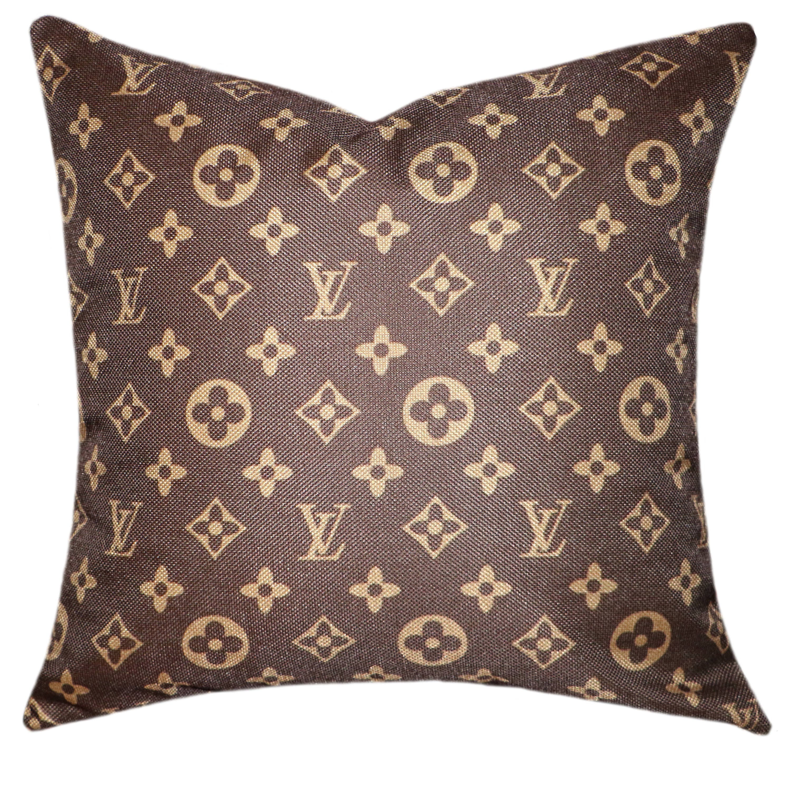Louis Vuitton Inspired Classic Monogram Pillow Cover