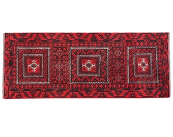 6'3" x 2'10" Handwoven Persian Rug Pure Wool Diamond Pattern area Rug full Pile Persian carpet Great Condition Oriental Carpet, S1781