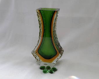 Mandruzzato Sommerso Murano Vase, c.1960
