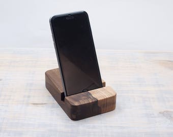 Wood phone stand | Etsy