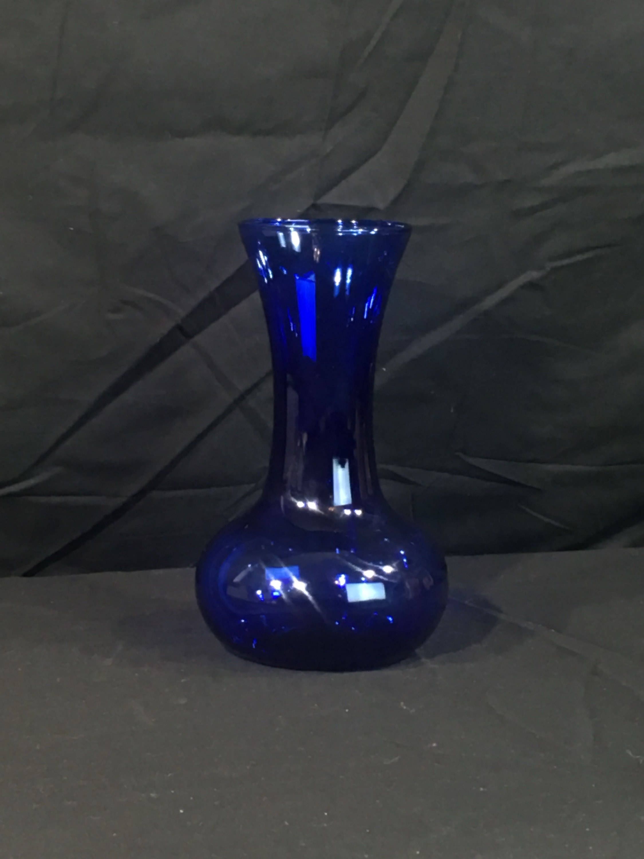 Vintage Cobalt Vase,Decorative Italian Glass Vase,Cobalt Blue Onion