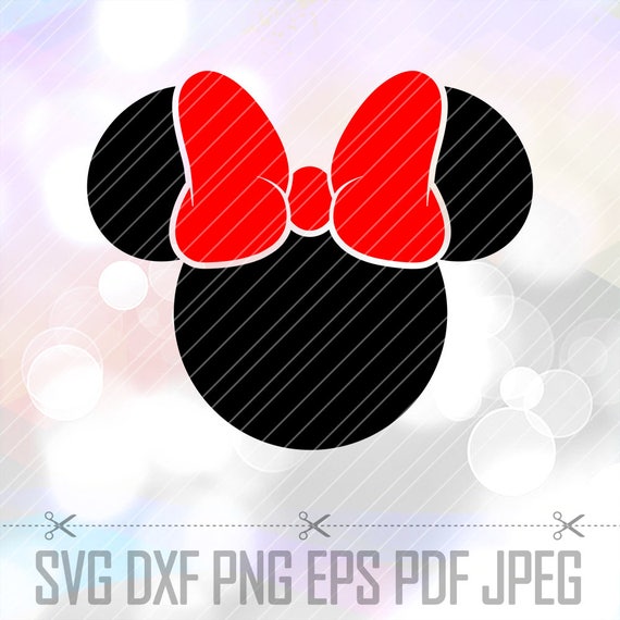 Minnie Mouse Bow Ears SVG DXF PNG Vector Cut File Cricut Design
