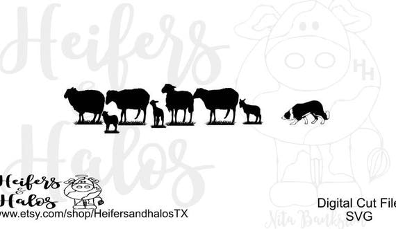 free clip art silhouettes of running sheep herd