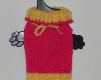 dog clothes, chihuahua sweater, hand knitted