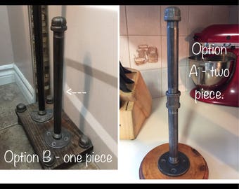 Industrial style paper towel holder