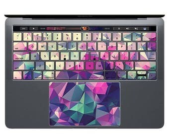 MacBook Keyboard MacBook Decal MacBook Keypad Stickers Low Poly Texture Key Decals MacBook Skin Geometric Pattern MacBook Air Polygon KP107