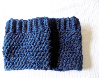 Navy Blue Soft Wool Boot Cuff | Leggings | Leg Warmers | Boot Accessories | Multiple Sizes