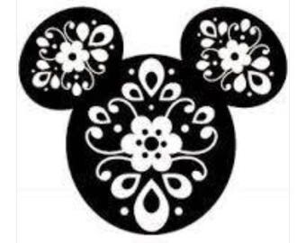 Download Disney Castle with Mickey Ears Cutout Iron On Heat Transfer