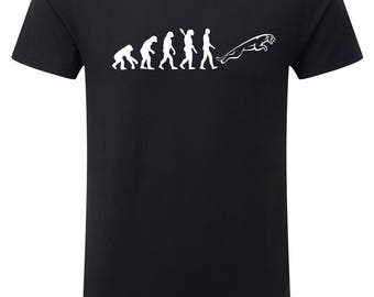 Evolution Jaguar Mens T Shirt Funny Inspired Jaguar Lovers Size S - 5XL Black