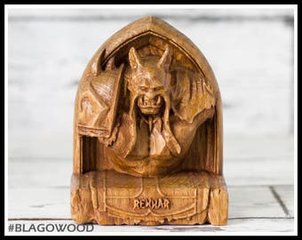 Wooden, Rexxar, hearthstone, warcraft, wow, world of warcraft, wow hero, wow statue, wow figurine, hunter, rexar, orc, horde