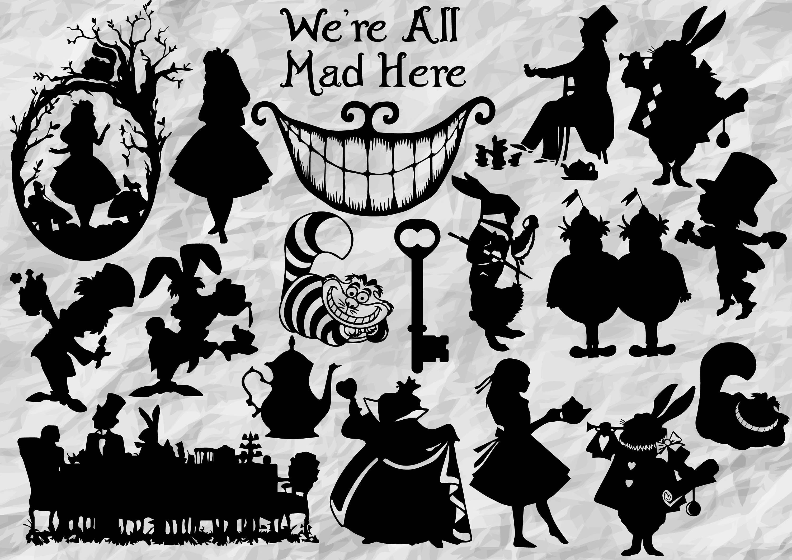 Alice In Wonderland Silhouette Svg Free