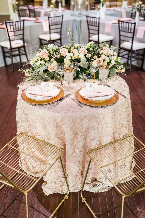 Rosette Tablecloth Rosette Table Linen Wedding Table Linen