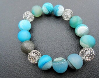 Surf Jewelry, Ocean Jewelry, Stone Bead Bracelet, Beach Bracelet, Nautical Jewelry, Boho Bracelet, Healing Bracelet, Yoga Bracelet, Chic
