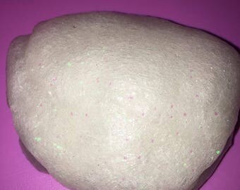 4.5 ounces iredescent clear slime!