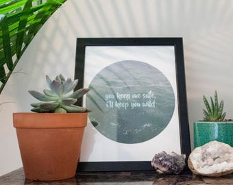 Digital art print - You Keep Me Safe, I'll Keep You Wild
