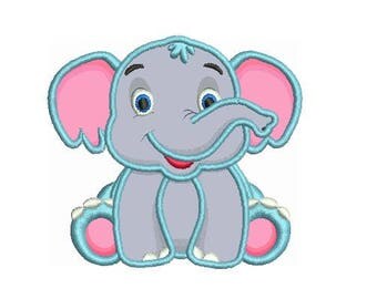 Elephant Applique Design Embroidery Design Fill Design For Boy Girl Baby Machine Embroidery Instant Download Digital File EN2014E2