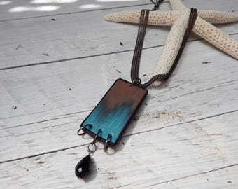 Pendant gradient colors with ring and hanging