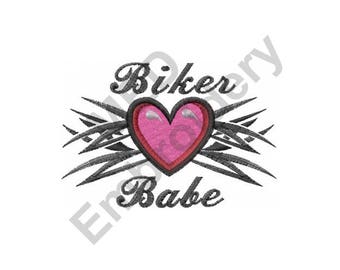 Heart - Machine Embroidery Design, Biker Babe Heart