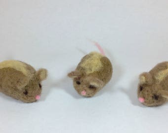 Needle Felted Animal, Needle Felted Mouse, Woodland Creatures Baby Shower, Needle Felted Mouse