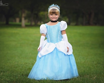 Cinderella Dress / Disney Princess Dress Inspired Costume Ball Gown - Classic - Kids, Girls, Toddler, Child, baby