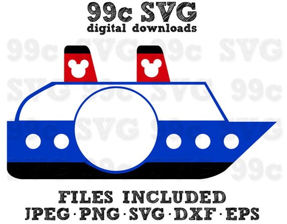 Disney Cruise Boat SVG DXF Png Vector Cut File Cricut Design