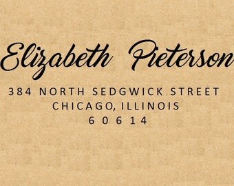 Custom Address Stamp Style -41, Custom Stamp, Address Stamp, Return Address Stamp, Self Inking Stamp, Personal Stamp, Wedding Stamp, Stamp