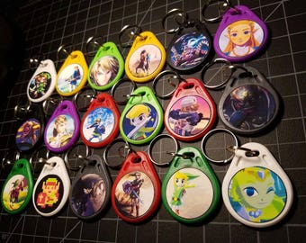 18 Amiibo NFC Waterproof Keychain Card Tags Zelda Breath of the Wild Wii U Switch Twilight Majoras Anniversary Ocarina of Time