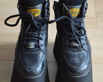 BUFFALO Platforms shoes very RARE 90s clubkid gothic size 38/5/7.5