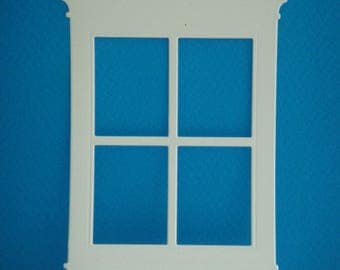 Great cutout window white design for scrapbooking and card paper