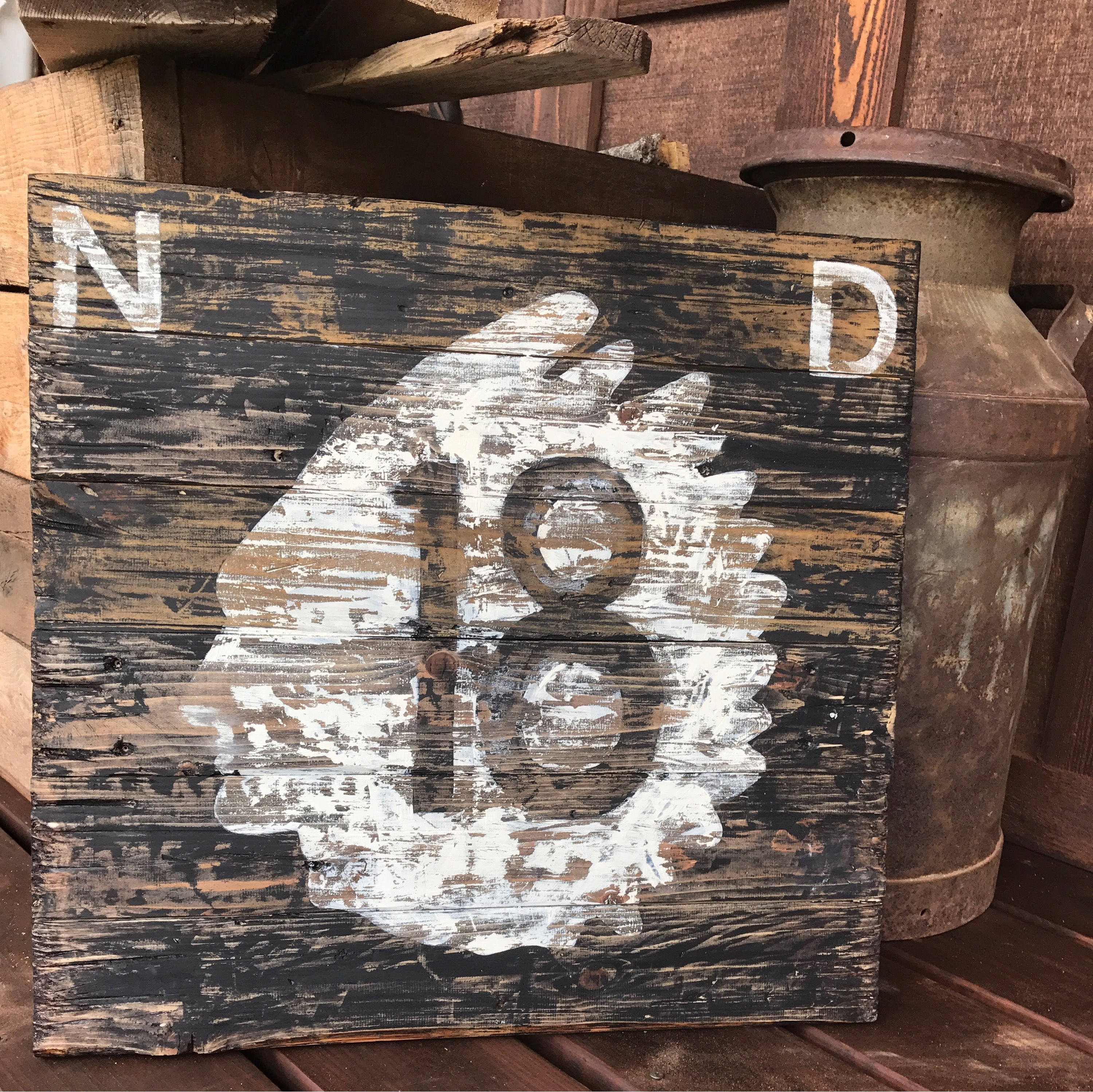 Vintage Road Sign indian north dakota route 18