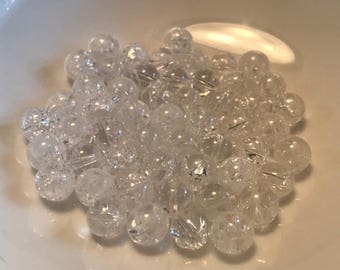 Ice Flake Quartz Round 8mm