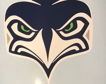Seahawks new alternate logo. Car Decal Custom - Window Sticker - Car Window Sticker Decals - Laptop Sticker - Car Stickers