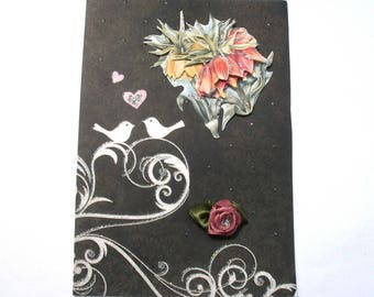 126 exotic flowers 3d greeting card